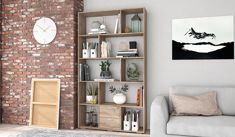 Стеллаж С-01. Дуб крафт серый Стеллаж С-01. Дуб крафт серый